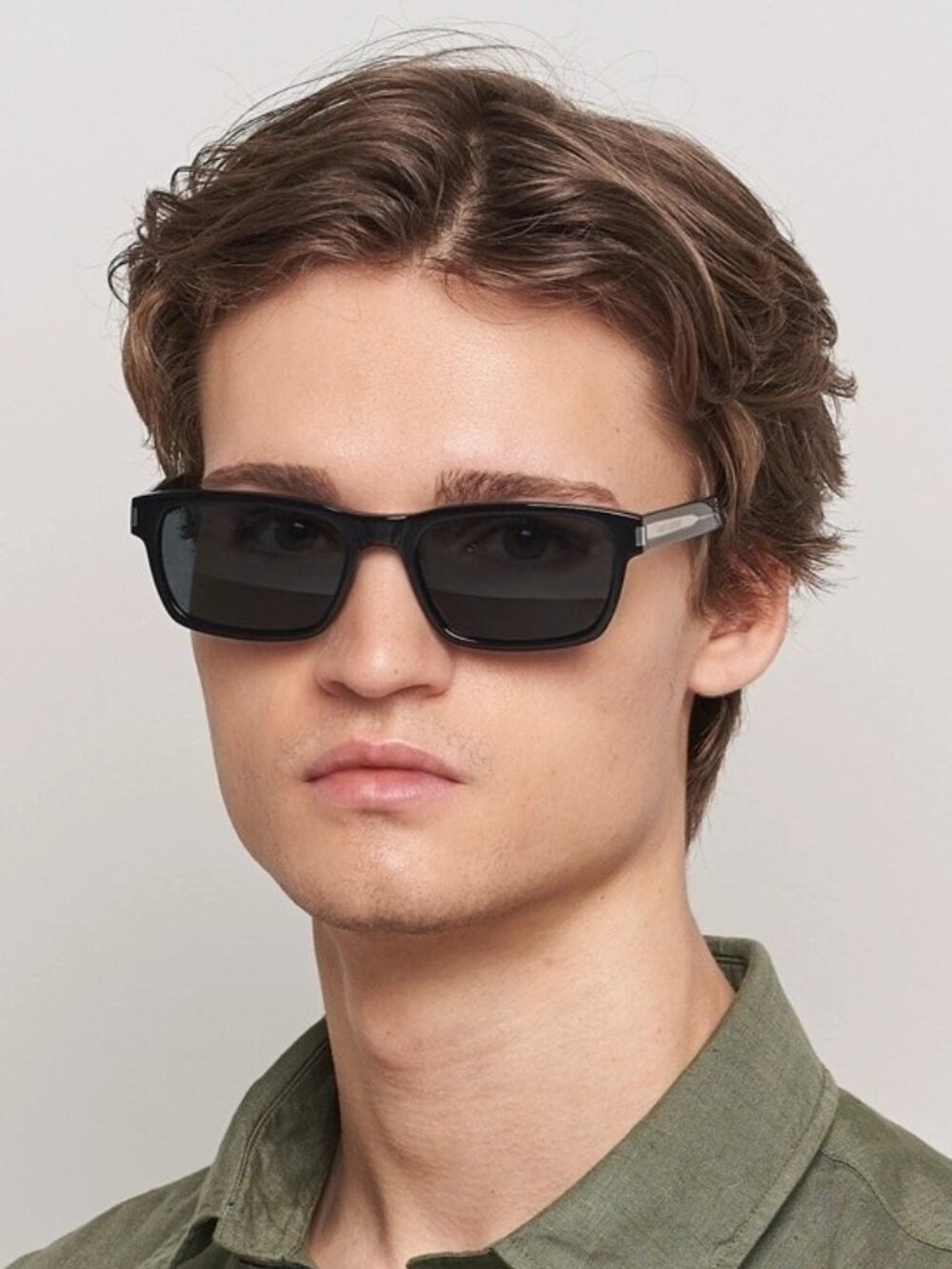 New Saint Laurent Sunglasses SL662 001 Black Square Eyewear - Picture 2 of 11